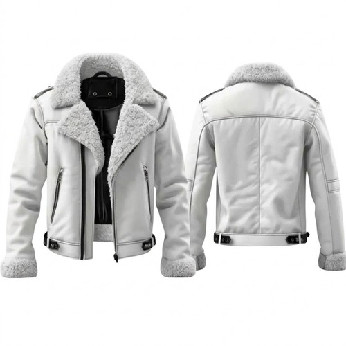 Men white fur - white, shearling
