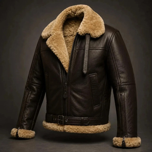 Men aviator bomber jacket - b3,
