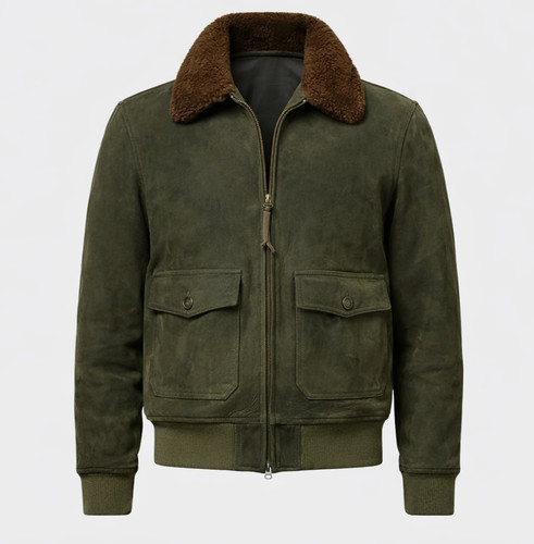 Men olive green suede - olive,